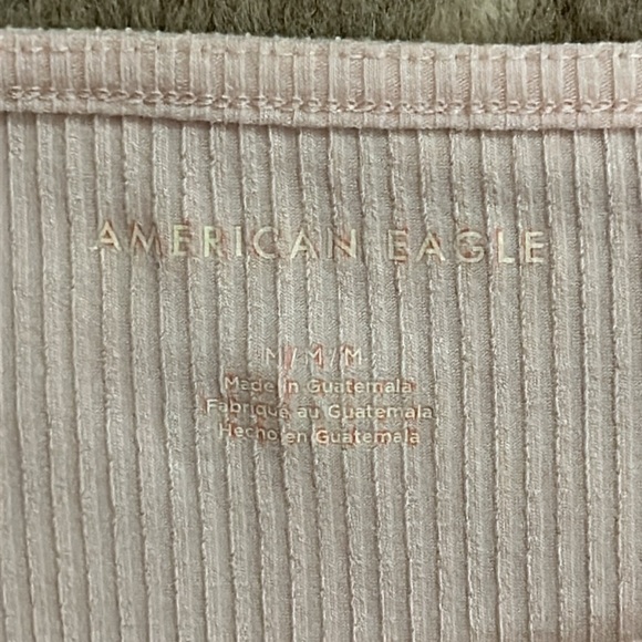 American Eagle lace trim, pink tank top, size M - Picture 3 of 6